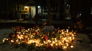 A memorial for Renee Nicole Good, who was shot dead by an ICE agent in Minneapolis, Minnesota