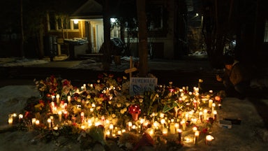 A memorial for Renee Nicole Good, who was shot dead by an ICE agent in Minneapolis, Minnesota