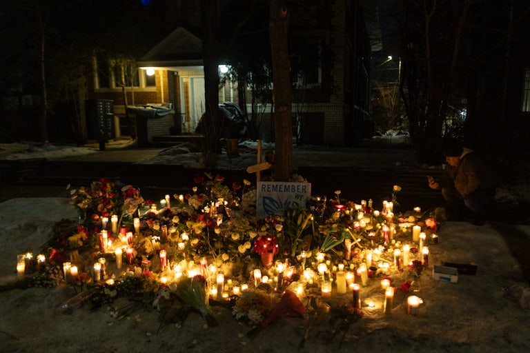 A memorial for Renee Nicole Good, who was shot dead by an ICE agent in Minneapolis, Minnesota
