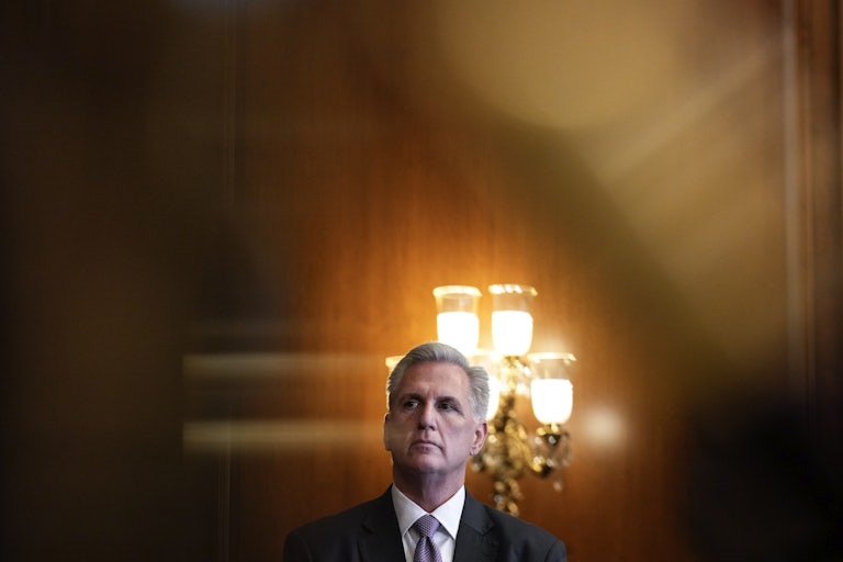 Kevin McCarthy at a news conference