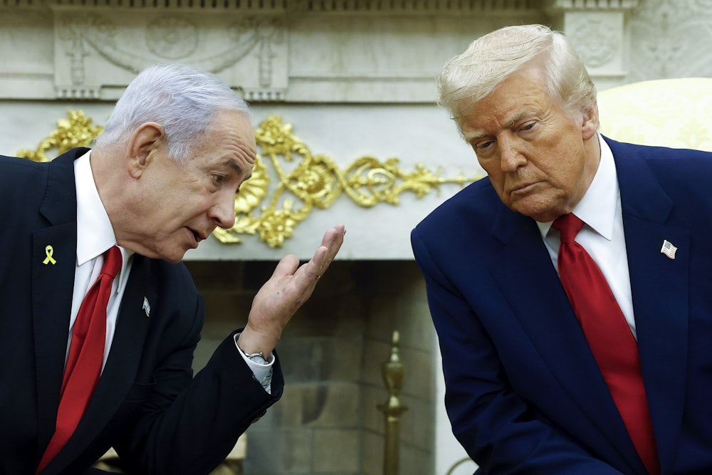 Trump and Israeli Prime Minister Benjamin Netanyahu in the Oval Office