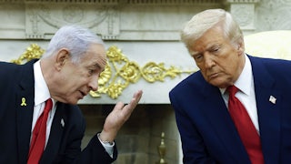 Trump and Israeli Prime Minister Benjamin Netanyahu in the Oval Office