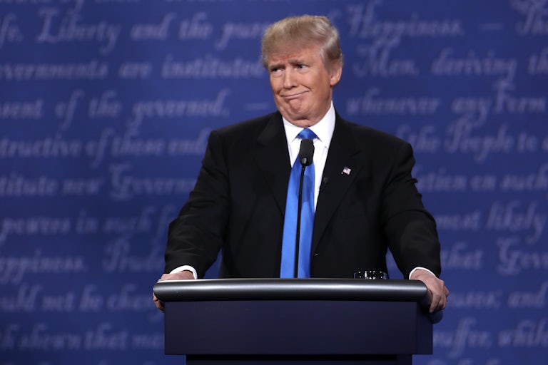 Donald Trump grimaces