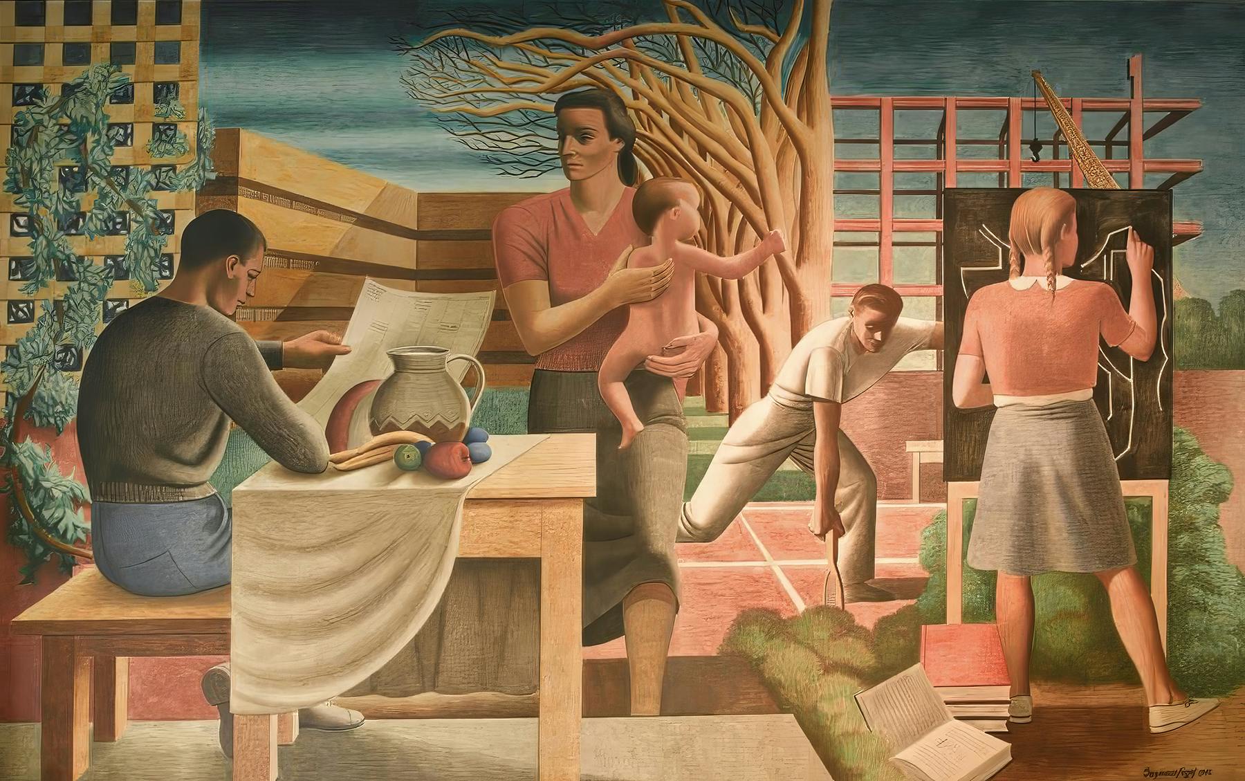 Ben Shahn Voices ＆ Visions Great Art Encounters - Ben Shahn murals, Washington D.C.