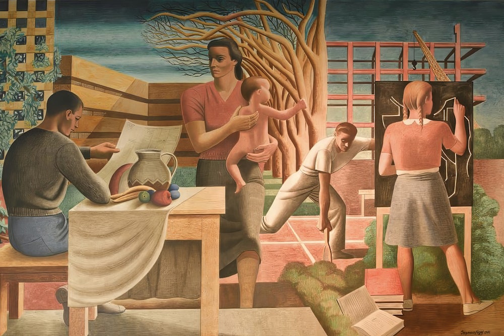 A mural by Seymour Fogel, “Security of the People” 1942