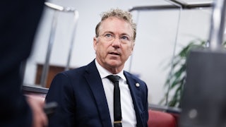 Senator Rand Paul sits in the Capitol