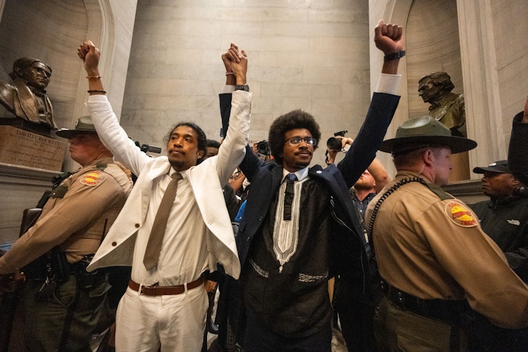 Justin Jones and Justin Pearson