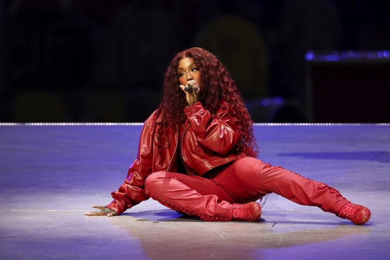 SZA performs during the Super Bowl LIX half-time show