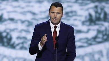 Charlie Kirk speaks at the Republican National Convention in 2024.
