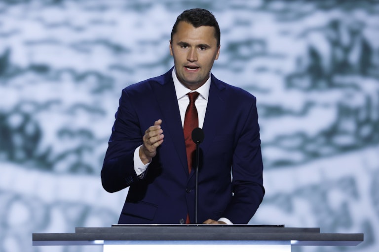 Charlie Kirk speaks at the Republican National Convention in 2024.