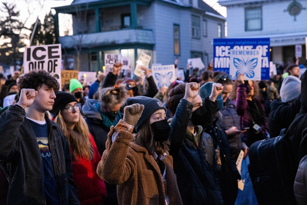 Minneapolis residents attended a vigil for Renee Good