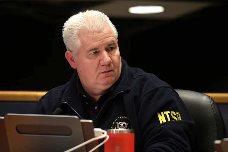 J. Todd Inman wearing an NTSB jacket.