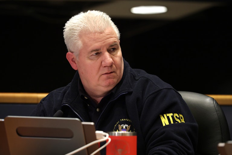 J. Todd Inman wearing an NTSB jacket.