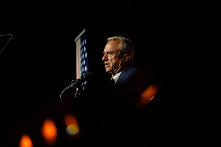 Robert F. Kennedy Jr. speaks at a Bitcoin conference