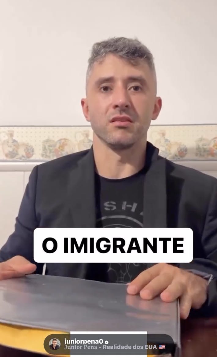 Junior Pena looks stressed in a video