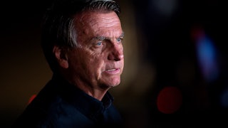 Jair Bolsonaro speaks.