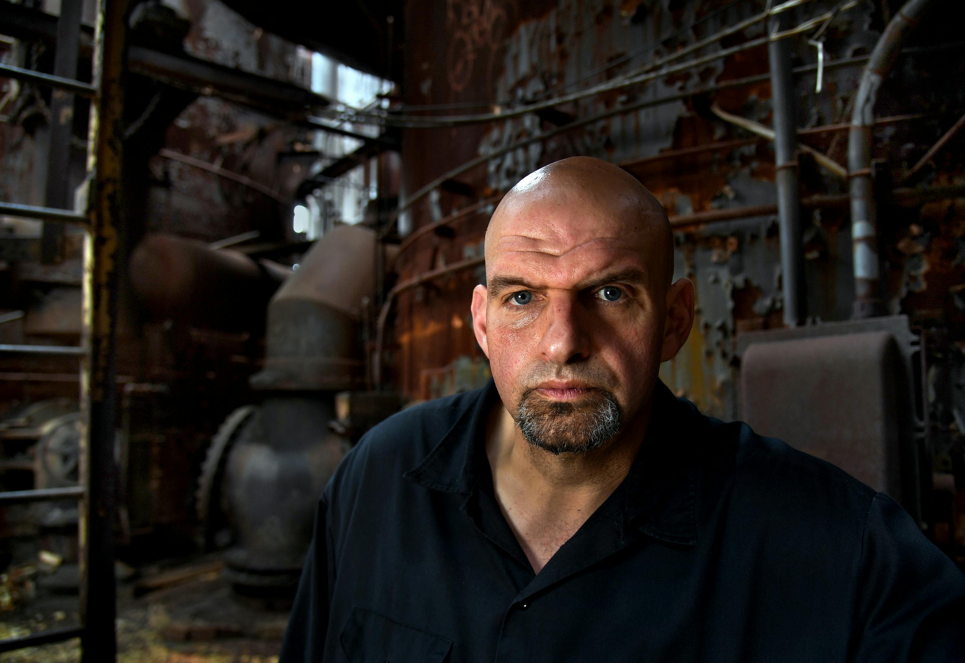 A close-up of Pennsylvania Lieutenant Gov. John Fetterman