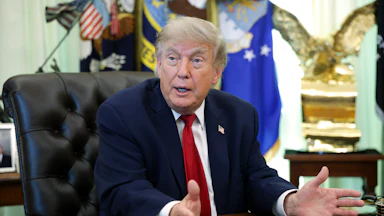 Donald Trump in the Oval Office of the White House