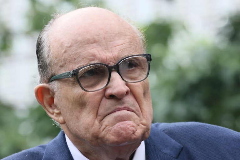 Rudy Giuliani frowns