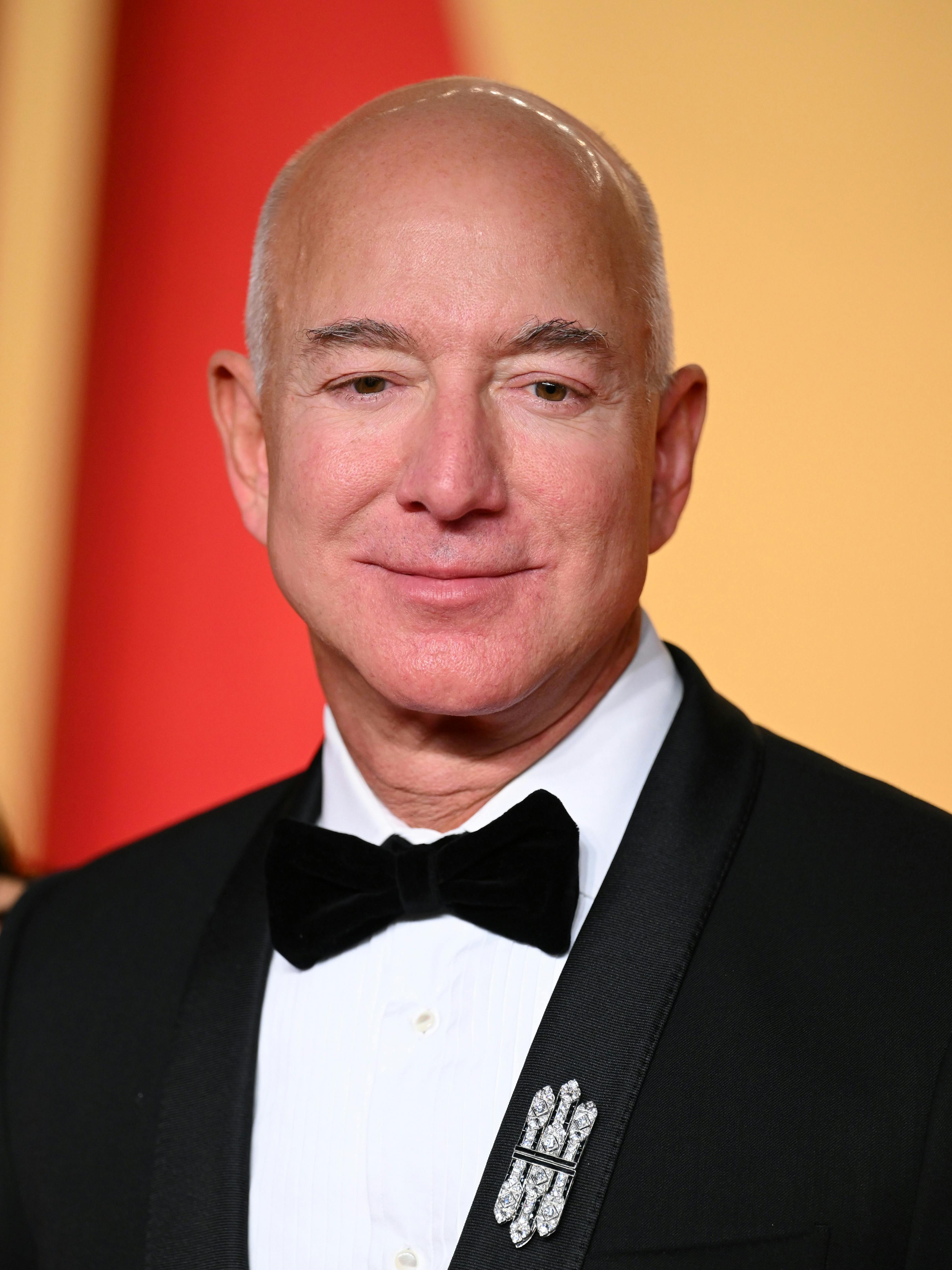 Jeff Bezos smiles