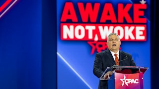 Here is the leader of a European nation doing his best Trump impersonation.