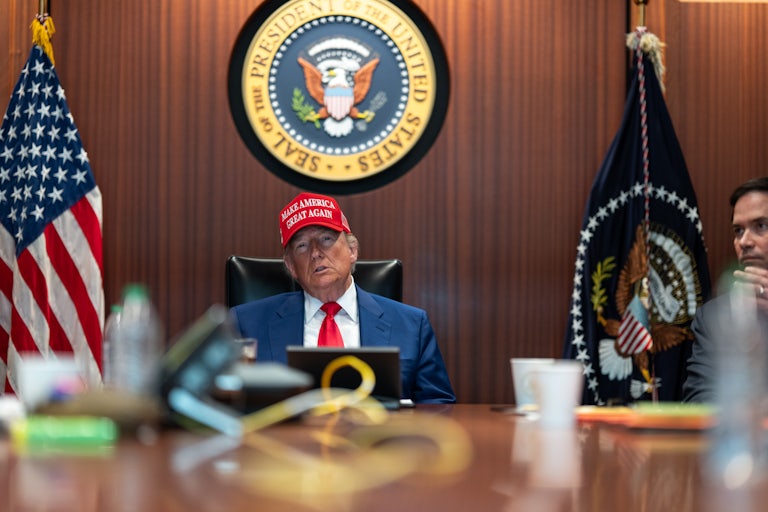 Trump and Secretary of State Marco Rubio in the Situation Room