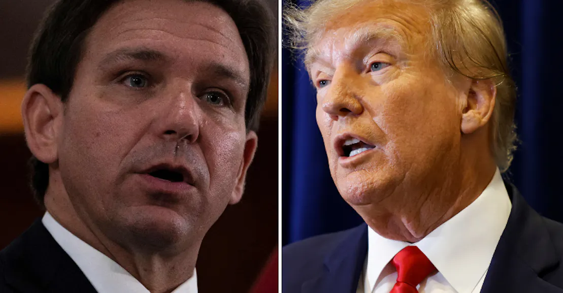 Florida Republicans Are Too Afraid to Say Whether They Back DeSantis or Trump Florida Republicans Are Too Afraid to Say Whether They Back DeSantis or Trump