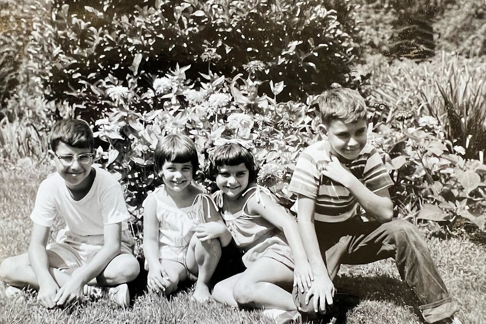The author Lawrence Ingrassia (right) with his siblings Paul, Angela and Gina in August 1960 in Middletown, New York.