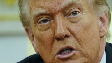 Donald Trump grimaces