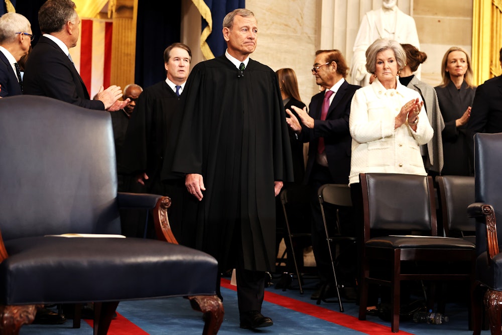 Supreme Court Justice John Roberts attends the inauguration of U.S. President Donald Trump.