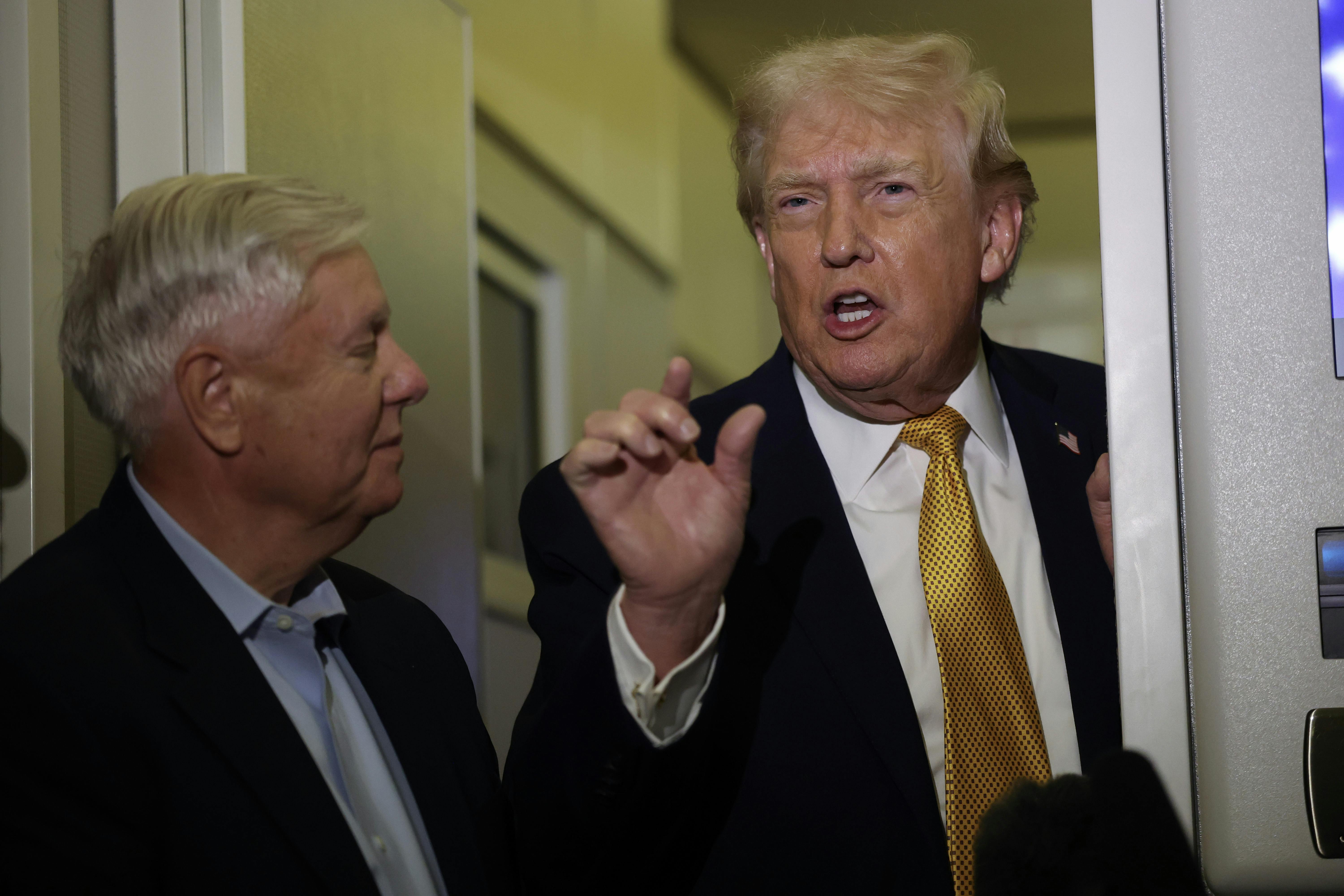 Trump on Air Force One 