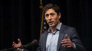 Minneapolis Mayor Jacob Frey gestures with hands while speaking