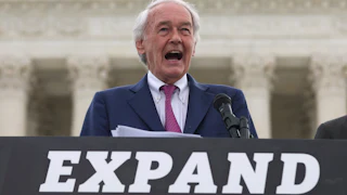 Democratic Senator Edward Markey in front of the Supreme Court