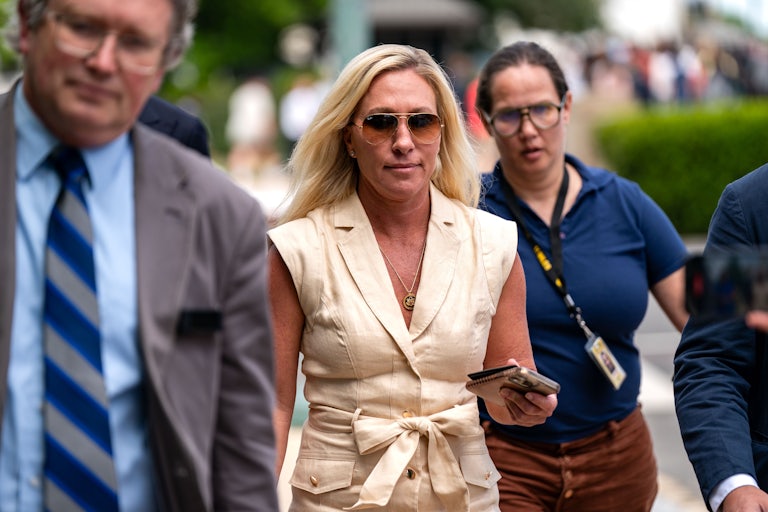 Marjorie Taylor Greene walks