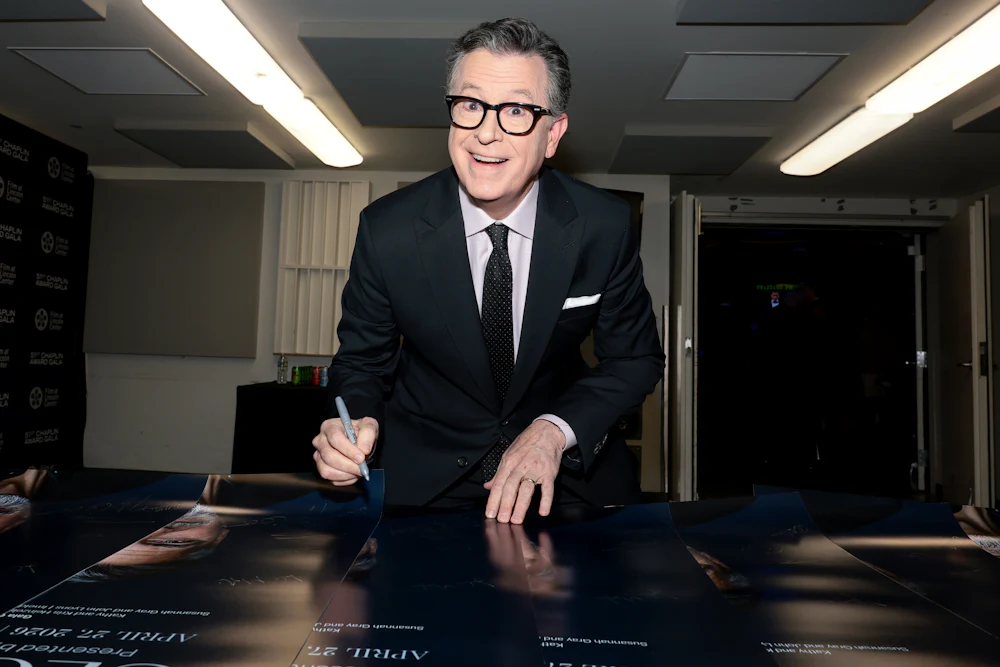 Stephen Colbert at an awards ceremony