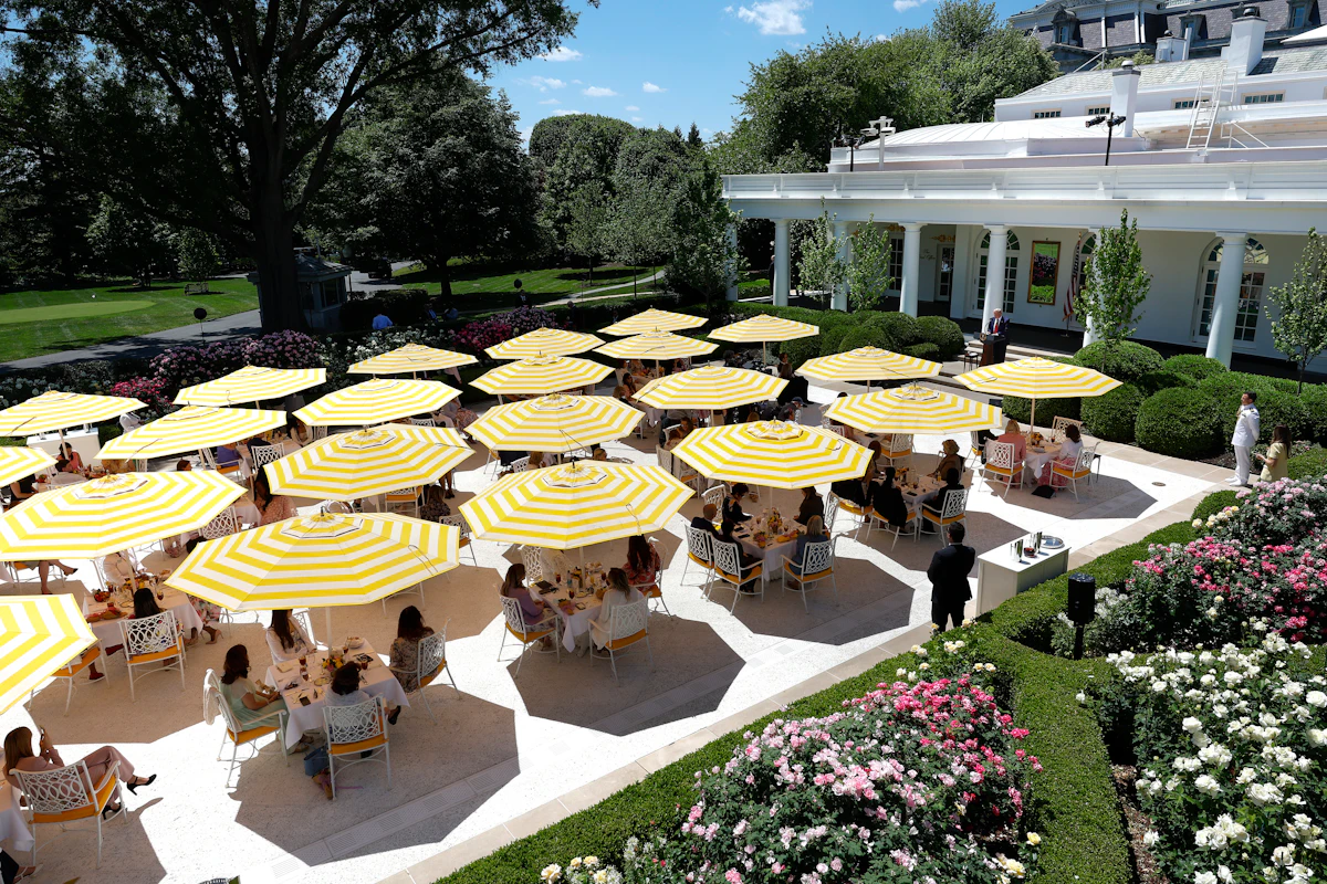 Trump Adds Another Statue to White House Rose Garden Overnight