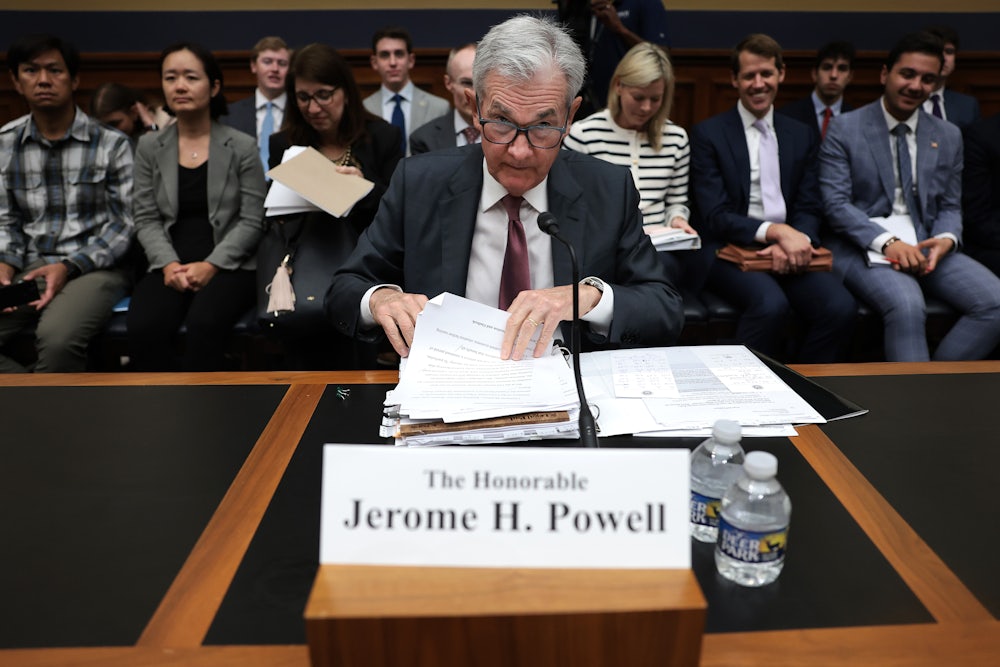 Federal Reserve Chairman Jerome Powell testifies before the House Committee on Financial Services.