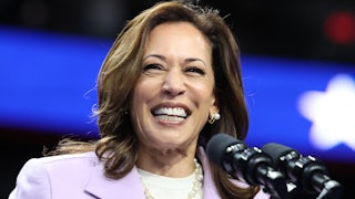 Kamala Harris smiles
