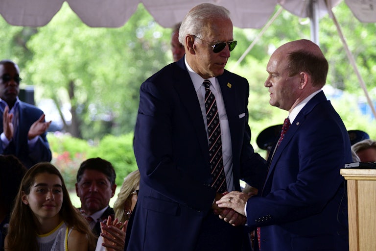 Senator Chris Coons and Joe Biden in 2019