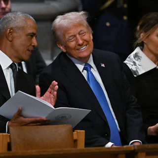 Obama and Trump at Dick Cheney’s funeral