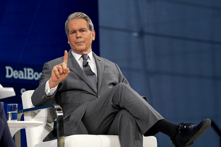 U.S. Treasury Secretary Scott Bessent speaks at a conference.