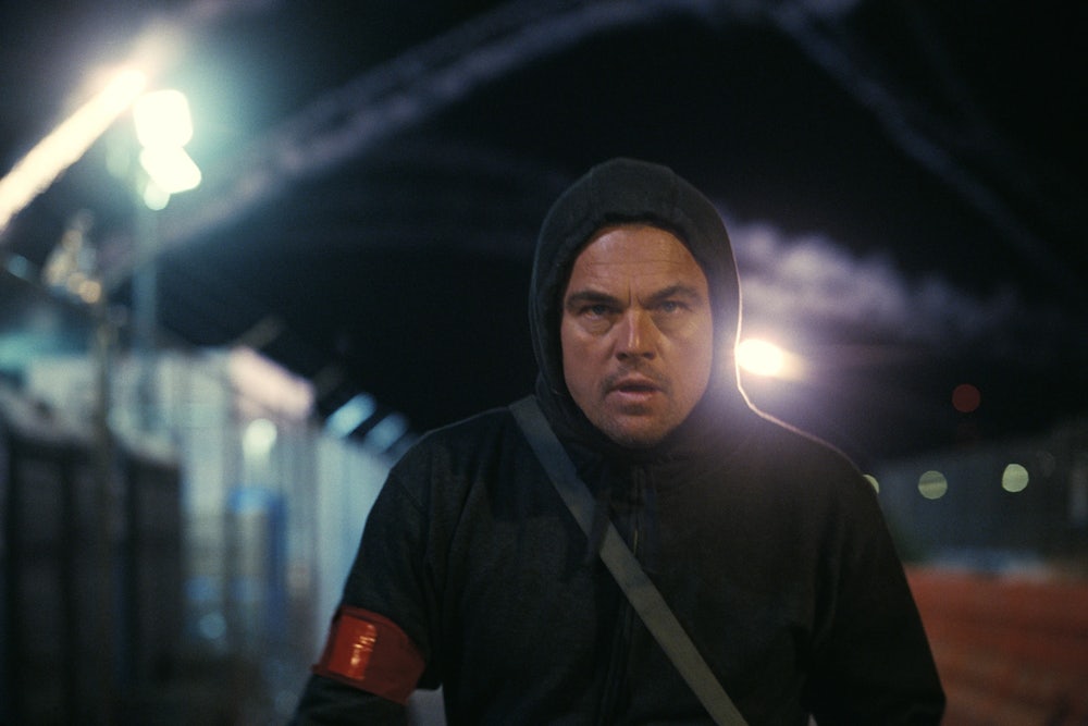 Leonardo DiCaprio as Pat Calhoun in “One Battle After Another”