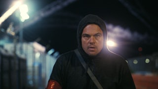 Leonardo DiCaprio as Pat Calhoun in “One Battle After Another”