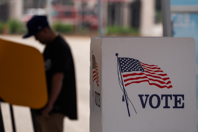 A voting booth